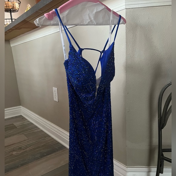 Royal Blue Sophia Thomas dress size 0 - Picture 2 of 16